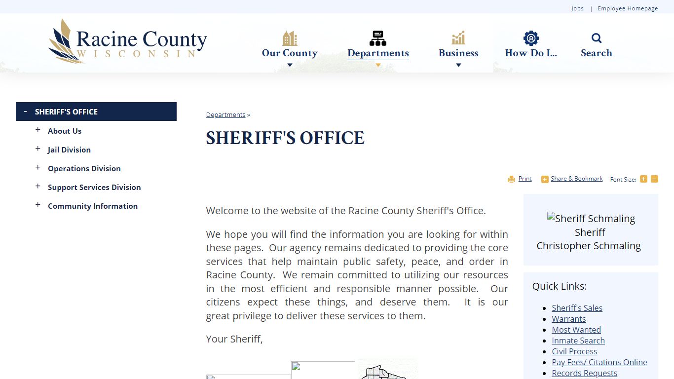 SHERIFF'S OFFICE | Racine County, WI